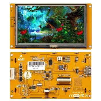 אבן 5 אינץ TFT LCD עם נהג + בקר + GUI תוכנה + UART/ממשק USB STWC101LT-01
