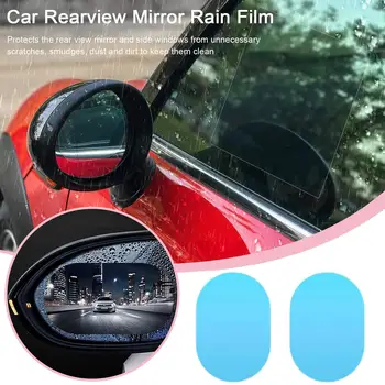אוניברסלי לרכב גשם הוכחה סרט המראה האחורית עמיד למים אנטי ערפל הסרט חלון זכוכית מדבקה נגד רעיוני ברור K4U5