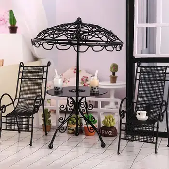 אוניברסלי שולחן כיסא סטים מזדמן חיצוני גן עיצוב נוף מיניאטורי אביזרים בובות גינה שולחן כסא