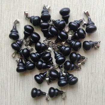 אופנה שחור טבעי אובסידיאן אבן דלעת תליונים קסמים תכשיטים, אביזרים להכנת 50pcs/lot הסיטוניים משלוח חינם