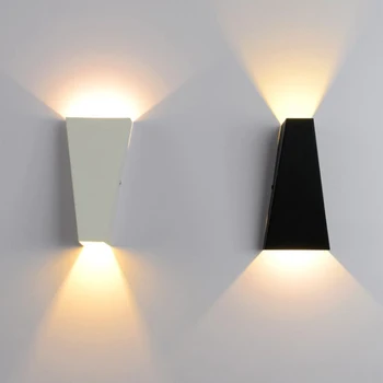 אור LED Lampara Mesita נוצ ' ה. אלומיניום מנורת קיר פרויקט המסילה מרובע דקורטיבי, מנורות ליד המיטה בחדר השינה עיצוב הבית