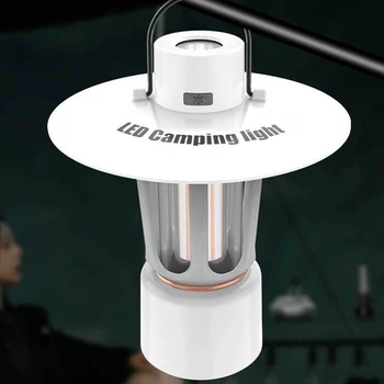 אור קמפינג מסוג-C פנס מנורת מתכת הוק זרקורים.