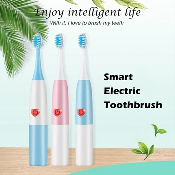 איכות גבוהה מברשת שיניים חשמלית עם ראש של מברשת שיניים קולי קריקטורה מברשת שיניים חשמלית סוניק מברשת ראש למבוגרים