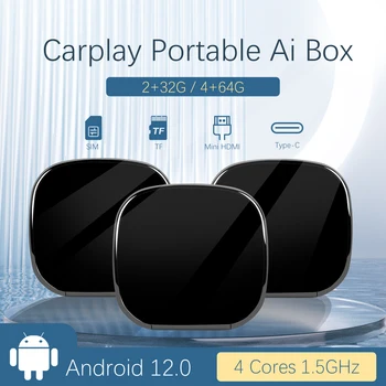 אלחוטית Carplay AI Box Android Auto מתאם Carplay מיני תיבת Android12 4+64G עבור רכב עם קווי CarPlay עבור טויוטה יונדאי