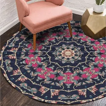 אמריקאי אתני בוהמי סיבוב שטיחים לסלון חדר השינה סל תלוי כיסא המחשב הרצפה שטיח כניסה שטיח שטיח עגול