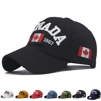 אני אוהבת את קנדה, כובעי בייסבול עבור נשים גברים לאביב קיץ רקמה Snapback שטחי כותנה אבא כובעים היפ הופ כובעי Gorra Casquette