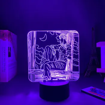 אנימה 3D המנורה השכל אומץ Led לילה אור השכל אומץ השינה דקו מתנה צבעונית מנורת הלילה