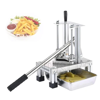 אנכי ידני צ 'יפס מכונת חיתוך תפוחי האדמה חותכים צ' יפ קאטר עם 3 סכיני ירקות פירות קאטר כלי מטבח.