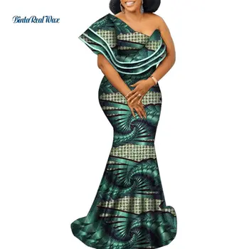 אפריקה להדפיס שמלות לנשים Bazin ריש רב שכבתי Bodycone השמלה Vestidos מסורתי הגברת מסיבה אפריקאית בגדים WY9193