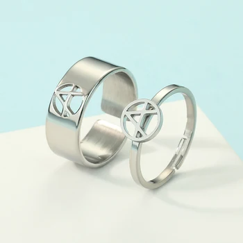 אתאיסט התאמת טבעת אירוסין עבור זוגות - מתנות זה הוסיף ערך עצום הזוג של אהבה, קשר המסע
