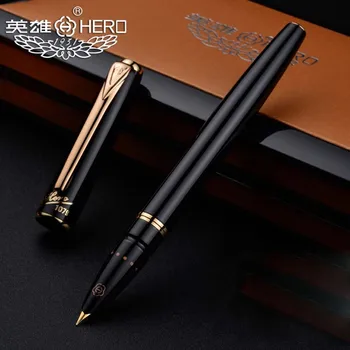 באיכות גבוהה מותג גיבור 1079 עט נובע ממתכת שחורה זהב 0.38 מ 