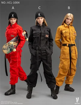 במלאי VCL-1004 1/6 מידה Workwear החליפה 3 צבעים Feamale גוף הלבשה בד אוסף