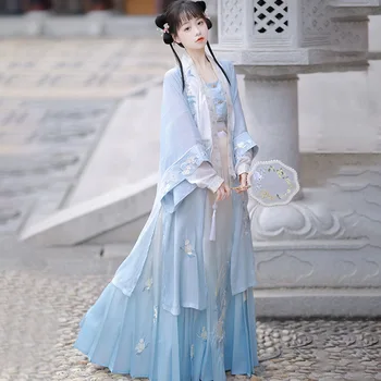 בסגנון סיני נשים Hanfu הריקוד המסורתי תחפושת סגול שיפוע טאנג חליפה מזרחי Fairy שמלות תלבושת האביב והקיץ