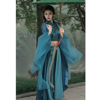 בציר בסגנון סיני Hanfu חליפת נשים תחפושות קוספליי שיפור האן תלבושות בסגנון הבמה בגדים 2023 קיץ חדש