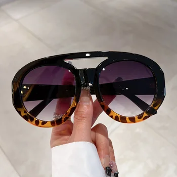 בציר מסגרת גדולה אליפסה משקפי שמש לגברים נשים חיצונית UV400 הגנה כפולה קרן גוונים עיצוב מותג משקפי שמש משקפיים