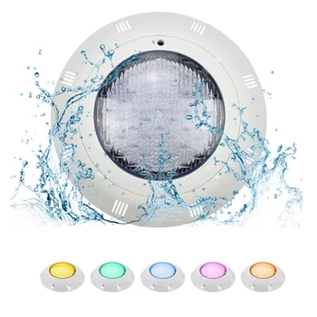 בריכת שחייה קלה עם שליטה מרחוק AC12V IP68, עמיד למים RGB LED אורות מתחת למים חיצונית בריכת ג ' קוזי אקווריום מנורה 40 וואט