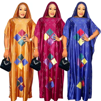 בתוספת גודל אפריקה שמלות ערב עבור נשים מוסלמיות אופנה Boubou כפיות החלוק דאשיקי אנקרה תלבושת שמלת ערב Kaftan שמלת מקסי