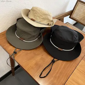 דייג הכובע של גברים, נשים, קיץ לנשימה קרם הגנה כובע חיצוני קמפינג לטיפוס הרים, דיג כובע המערבי כובע בוקרים