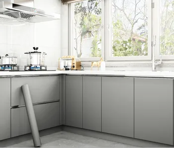 דלת ארון מטבח מדבקות קיר עמיד למים רהיטים, שיפוץ שמן עמיד דבק עצמי טפט DIY עיצוב הבית ויניל