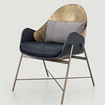 האוכל מודרניים סלונים כסאות יוקרה, חדר שינה מתכת מעצב טרקלין כיסא יחיד מרגיע Sandalye הבית אביזרים