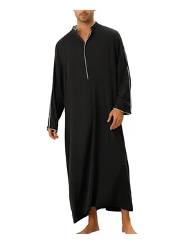האיסלאם גברים מוסלמים בגדים Jubba Thobe Abaya Homme Musulman גלימה אסלאמית גלימות פקיסטן ערב הסעודית Djellaba עיד אופנה שמלה