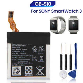 החלפת סוללה GB-S10-353235-0100 עבור SONY SW3 SWR50 3SAS 420mAh נטענת הסוללה בשעון 420mAh