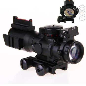 היקף 4x32 Acog Riflescope 20mm מילאנו אופטיקה רפלקס טקטי היקף הראייה עבור רובה ציד, אקדח איירסופט צלף מגדלת נקודה אדומה