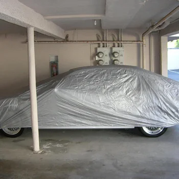 המכונית הקיץ Dustproof המכונית המכונית בגדים לכסות בגודל XL (כסף)
