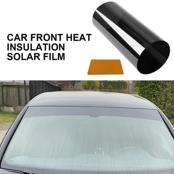 המכונית השמשה הקדמית מגן השמש הגנה צל מדבקה חלון מגן השמש רצועת בידוד חום גוון הסרט 150x20cm מכוניות קישוט