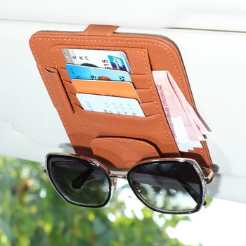 המכונית מגן השמש ארגונית רב-כיס אביזרי רכב פנים המכונית גאדג ' ט כרטיס אחסון מחזיק כוסות קליפ הרכב תיק אחסון.