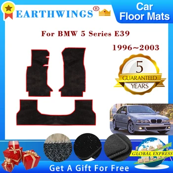 המכונית מחצלות עבור ב. מ. וו סדרה 5 E39 1996~2003 1997 2000 שטיחים לוח Footpads שטיח כיסוי אנטי להחליק את הרגל רפידות אביזרי רכב