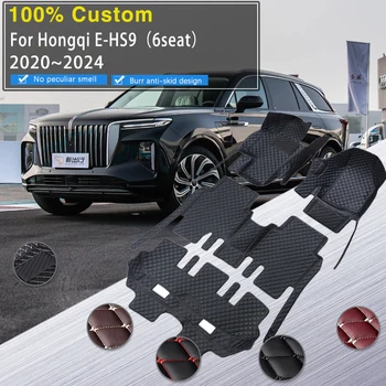 המכונית מחצלות על Hongqi E-HS9 2020 2021 2022 2023 2024 6seat אנטי מלוכלך רפידות המכונית מאט שטיחים שטיחים בוץ Tapetes אביזרי רכב
