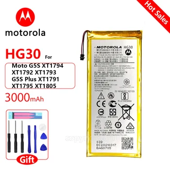 המקורי של מוטורולה 3000mah HG30 עבור Motorola Moto G5s בנוסף XT1791 XT1792 XT1793 XT1794 XT1795 XT1805 XT1803 XT1806 XT1804 XT1802