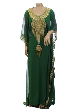 הנשים שמלה ארוכה Moroccon Farasha האסלאמית שמלת שמלת מעודן מעודן שמלות ארוכות שרוול ארוך שמלה