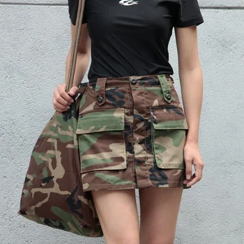הסוואה טקטי קצר חצאית נשים כיס גדול ללבוש כותנה התנגדות הצבא אוהדים חיצונית הכשרה קרבית צבאית בגדים