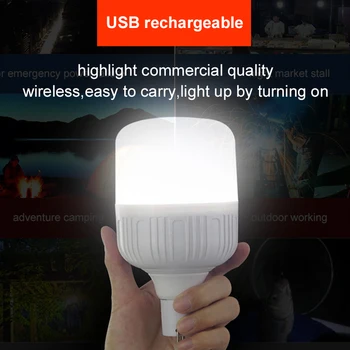 הספק גבוה 650w חירום מנורת הנורה 5VDC נטענת USB פנס חיצוני נייד אוהל תאורה 135mm עבור קמפינג,שוק הלילה