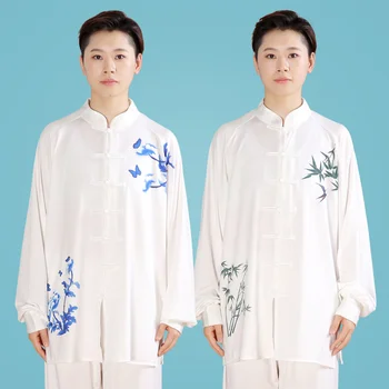 הקיץ חלב משי אומנות לחימה אחידה טאי צ ' י בגדים קונג פו השמלה וושו בגדים הבחורה נשים קון מאסטר 2023 סגנון חדש