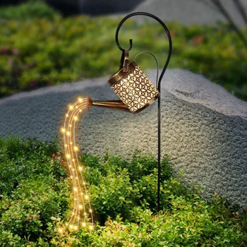 השמש מזלף אור תלוי מפל מנורה עמיד למים חיצוני גן עיצוב החצר המרפסת הדשא בחצר האחורית נוף שמש מנורת LED