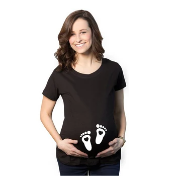 התינוק טוען 2021 נשים מודפס בהריון טי שירט ילדה לידה שרוול קצר הריון הודעה החולצה החדשה אמא בגדים