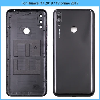 חדש 6.26 אינץ ' עבור Huawei Y7 ראש 2019 פלסטיק כיסוי הסוללה הדלת האחורית עם עדשת המצלמה Y7 2019 דיור אחורי מקרה תחליף