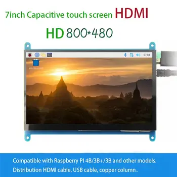 חדש 7 אינץ Pi פטל 3 מודל B+ תצוגת LCD מסך מגע LCD בגודל 800*480 HDMI צג TFT
