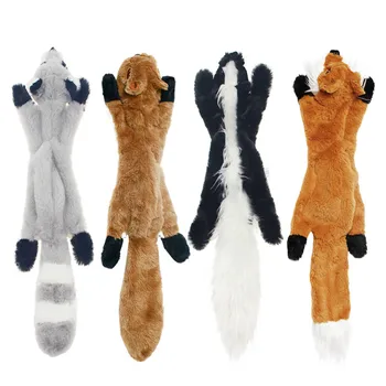 חדש חמוד קטיפה צעצועים מצפצפים זאב המחמד ארנבת חיה בפלאש צעצוע של כלב ללעוס המצפצף שורק מעורב סנאי צעצועים לכלב
