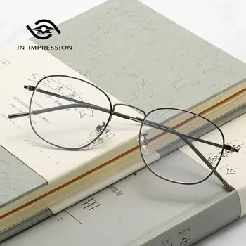 חדש מתכת מסגרת קוצר ראיה משקפיים אנטי-אור כחול המחשב משקפיים של גברים רטרו מינוס משקפיים מוצרים מוגמרים עם מעלות 50-600