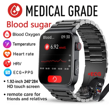 חדשים א. ק. ג+PPG שעון חכם גברים לייזר הטיפול של יתר לחץ דם, היפרגליקמיה היפרליפידמיה קצב הלב בריא ספורט גברים Smartwatch