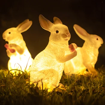 חיה חיה תאורה וילה הגינה האחורית ליין דקורטיביים ארנב המנורה פארק ציבורי נדל 