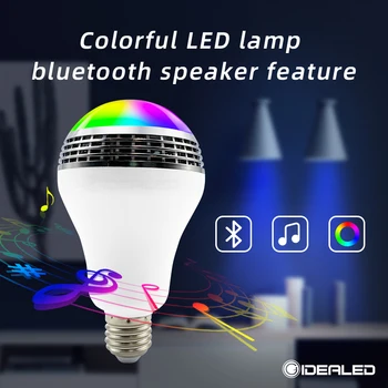 חכם Bluetooth נורת LED RGBW E27 4.0 אודיו רמקולים המנורה ניתן לעמעום אלחוטית מוסיקה הנורה אור שינוי צבע באמצעות בקרת יישום