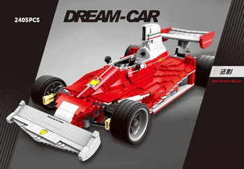 -חלום המכונית בניין איטליה סוס פרעה F1 מודל Moc פורמולה להרכיב לבנים אוסף צעצועים לילדים מתנות