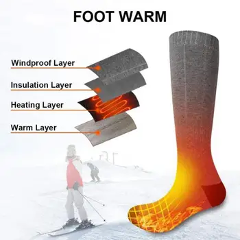 חשמלי מחומם גרביים USB תרמי כותנה החורף רגל התחממות מזג אוויר קר רגל החמים לטיולים ציד דיג קרח קמפינג חדש