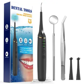 חשמלי שלט Blaster שיניים ערכת ניקוי עם תיבת אחסון מסיר פלאק השן מנקה חשבון עבור השיניים.