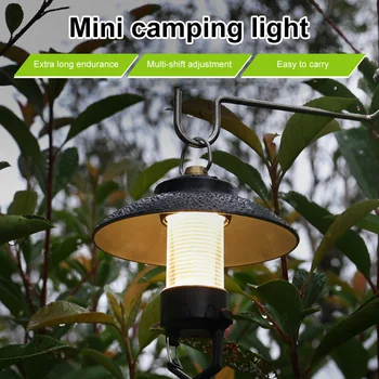 טעינת USB קמפינג מנורה נייד נסיעות פנס אוהל אור עמיד למים חירום מנורה חיצונית עובדים אור מגנטי תיקון אור